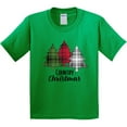 thumbnail image 3 of Inktastic Country Christmas Plaid Trees Youth T-Shirt, 3 of 5