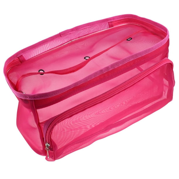 Bolsa de mano Gloria Malla de almacenamiento Herramienta para tejer Organizador de lana Portátil Ligero Rosado