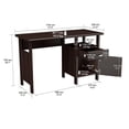thumbnail image 3 of Inval 1-Drawer Writing Desk with Cabinet in Espresso, 3 of 9