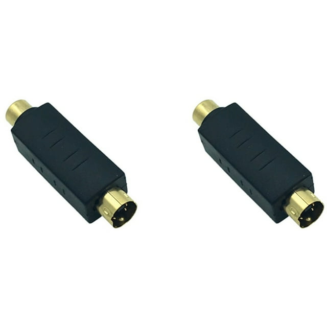 2X S-Video Macho A Rca Hembra Adaptador de Video Compuesto Convesor de Enchufe