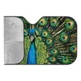 thumbnail image 4 of Awypu Peacock Feathers Beautiful Plumage Windshield Sun Shade - Vehicle SUV Truck Protector 51.18*27.59 in, 4 of 7