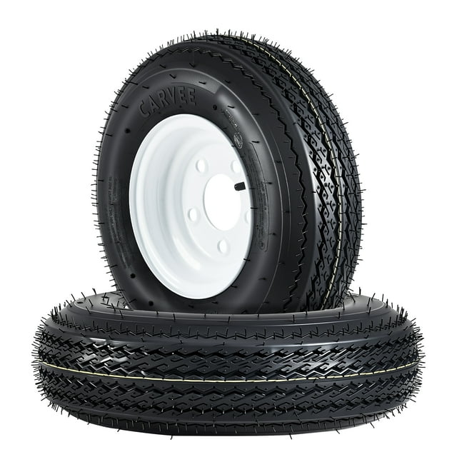 QinaQin Trailer Tire and Wheel Assembly Kit (2 Pieces), 760 Lb Load Capacity, Suitable for Multi-Purpose Trailers and Marine Trailers