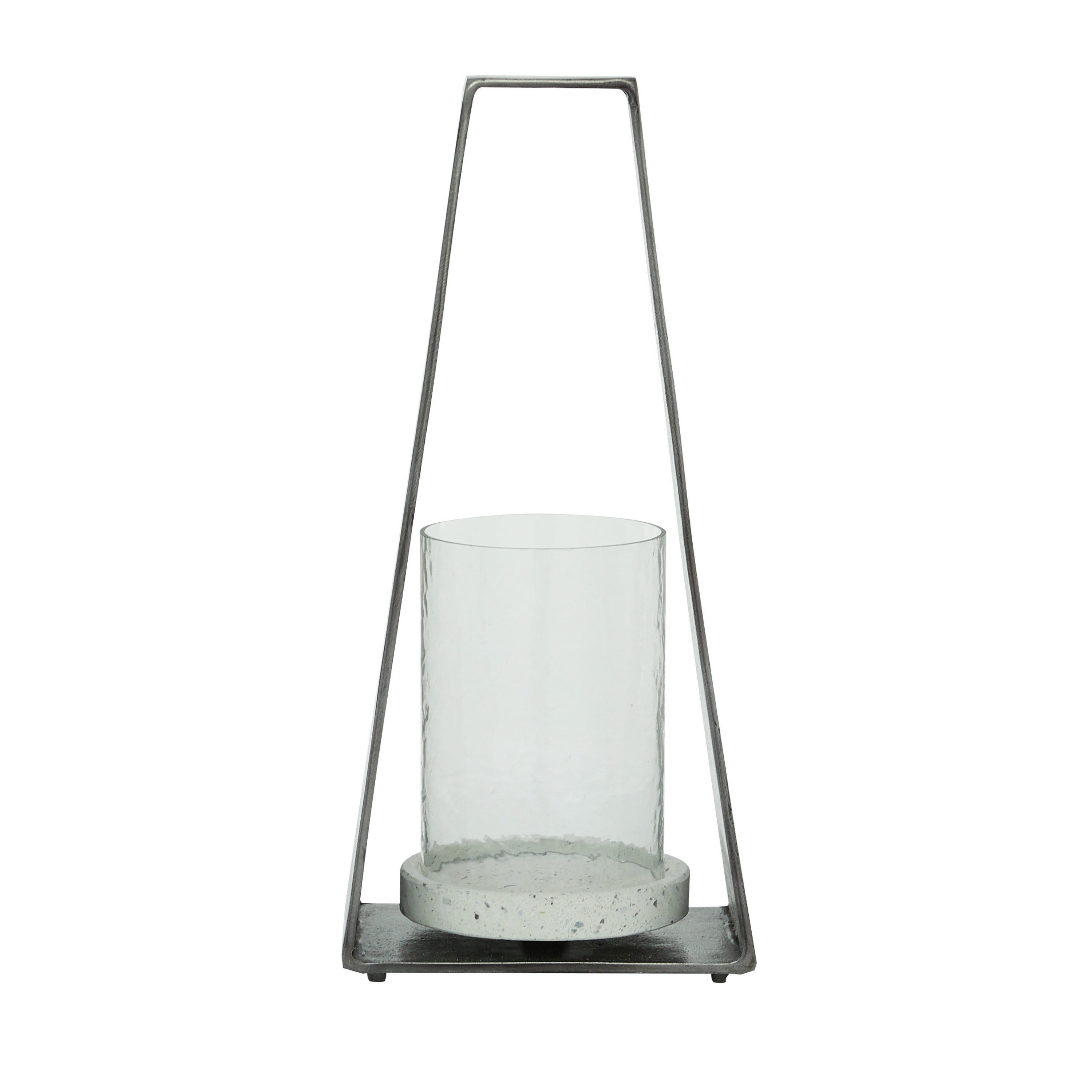 DecMode Black Aluminum Decorative Candle Lantern