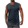 thumbnail image 2 of Taqqpue Mens Workout Tank Tops Sleeveless T Shirts Summer Casual Moisture Wicking Stretch Muscle Running Athletic Shirts with Pocket, 2 of 5