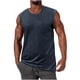thumbnail image 1 of pstuiky Camisetas sin mangas para hombre, Blusa deportiva sin mangas con cuello redondo y estampado liso informal para hombre Chaleco de hombre xxxl, 1 of 5