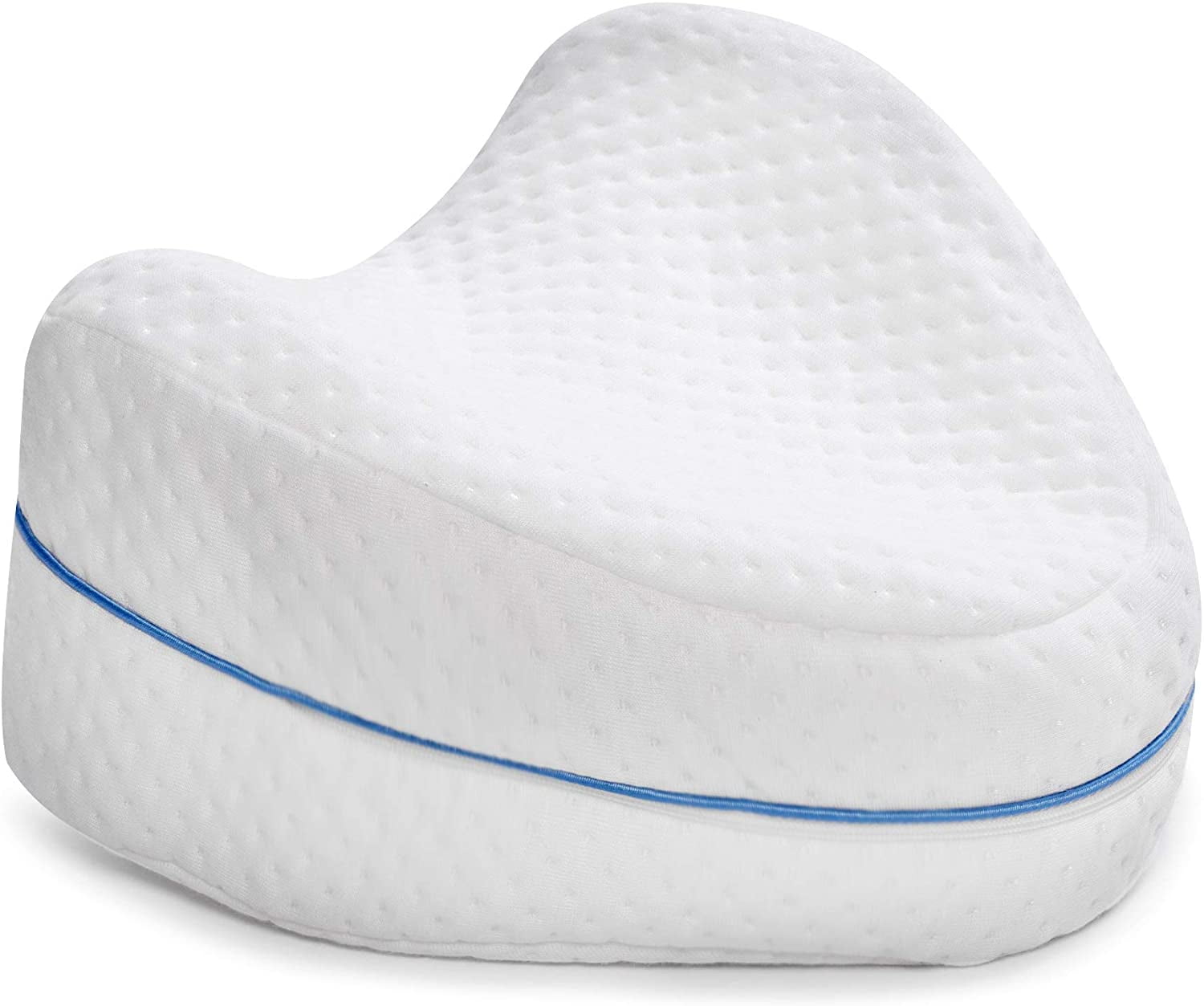 and Knee Pain- Leg Pillow Memory Foam Wedge Contour Leg Pillow with Washable Cover Support & Comfort Breathable White Best for Lower Leg Sleep Contour Wedge Back Knee Pillow 