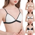 thumbnail image 2 of Fengactive Bralettes for Women Floral Adjustable Thin Strap V Neck Unpadded Triangle Bralette Wire Free Bra, 2 of 8