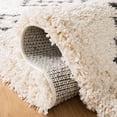 thumbnail image 5 of Safavieh Moroccan Fringe Talbot Geometric Shag Area Rug, Cream/Charcoal, 5'3" x 7'6", 5 of 10