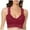 Wine, variant on Wdgfv Women Bra Floral Lace Bralette Padded Breathable Racerback Lace Bra Red S