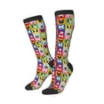 thumbnail image 2 of Fotbe Colorful Bulldog print Women's Men's Novelty Crew Socks Cotton Socks Knee High Socks for Walking,Running,Nurses,Pregnancy, 2 of 9