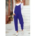 thumbnail image 4 of Sherrylily Womens Casual Sleeveless Jumpsuit Spaghetti Strap Loose Romper with Pockets, 4 of 6