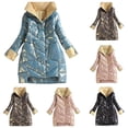 thumbnail image 4 of Lovskoo Womens Winter Coats Quilted Jacket Comfortable Casual Put Together Pocket Solid Color Long Sleeve Hooded Casual Outwear Parkas Cotton Padded Outerwear Pink, 4 of 4