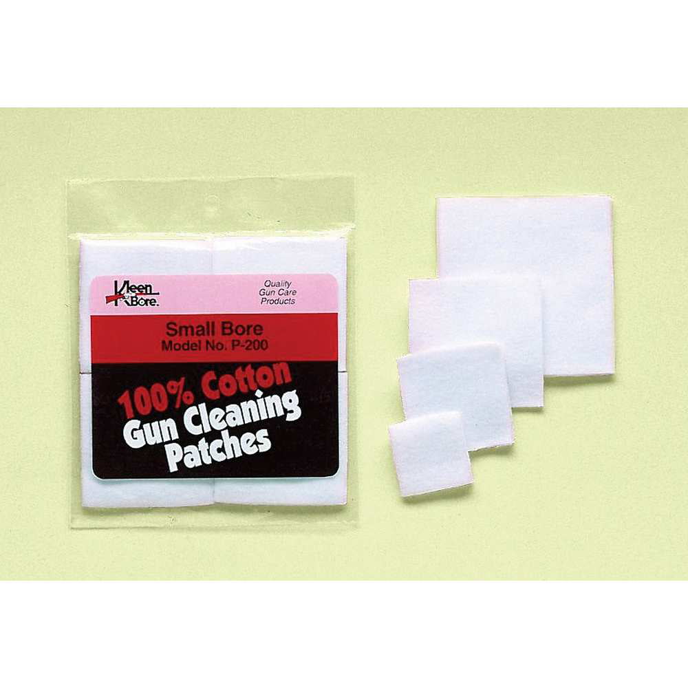 from 7/8" to 4" square Bulk Packs KleenBore 100% Cotton Gun Cleaning Patches 