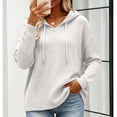 thumbnail image 2 of yillto Womens Hoodies Long Sleeve Crewneck Casual Shirts Tops Solid Color Loose Breathable Tee, 2 of 6
