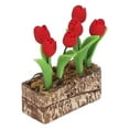 thumbnail image 3 of Artificial Tulips Flower Ornament 1:12 Doll House Garden Decor Simulated Model Miniature Accessory Red, 3 of 14