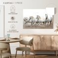 thumbnail image 5 of Elephant Stock Arabian Horses Wall Art - Horizontal Canvas Wall Art - Living Room Wall Decor - Animal Canvas - White And Gray Decor - 12" x 8", 5 of 8