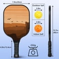 thumbnail image 3 of Pickleball Paddles Set Of 1, Fiberglass Surface, West & Cowboy Print, 1 Paddle, 2 Balls & Bag, 3 of 5