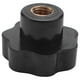 thumbnail image 5 of 6X M10 10mm Diametro Rosca de Plastico Negro Perilla de Estrella Cabeza de Apreton, 5 of 5