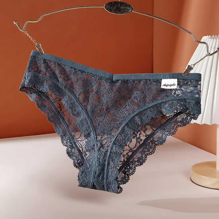 Aayomet Women Panties Thong Women's Underpants Hollow Lace Transparent  Underwear Thongs Low Waist G String,C M