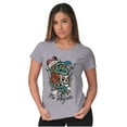 thumbnail image 4 of No Regrets Skull Snake Rose Tattoo Womens Slim Fit Graphic Tee Brisco Brands S, 4 of 5