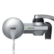 PUR PLUS Faucet Mount Water Filtration System, Horizontal, Matte Silver, PFM300V