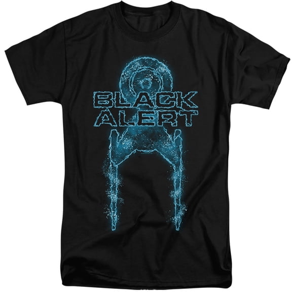 Star Trek Discovery Black Alert Adult Tall T-Shirt 18/1 T-Shirt Black