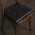 thumbnail image 7 of U-Shaped Memory Foam No Slip Back 16 x 17 Faux Leather Chair Pad Cushion 6 Pack - Black, 7 of 7