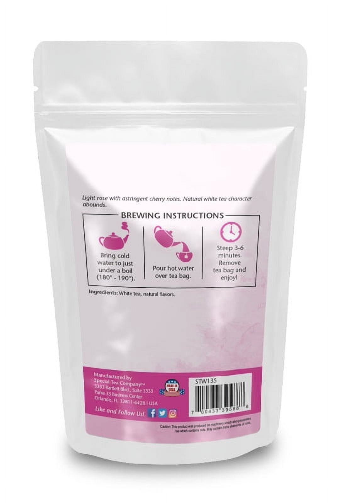 Special Tea Bohemian Raspberry Green Tea, Loose Leaf 20 Tea Bags