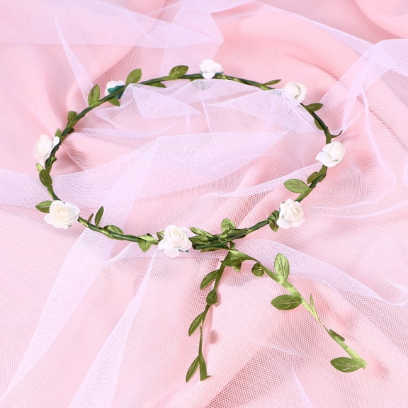 SEWCHICS Floral Hair Accessory with Paper Flowers and Iron Wire, Perfect for Weddings, Parties, and Special Occasions