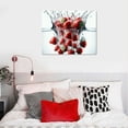 thumbnail image 5 of COMIO Fruit Wall Art Kitchen Wall Decor Strawberry Splash Water Pictures Print Food Painting Restaurant Kitchen Decor Frame, 5 of 6