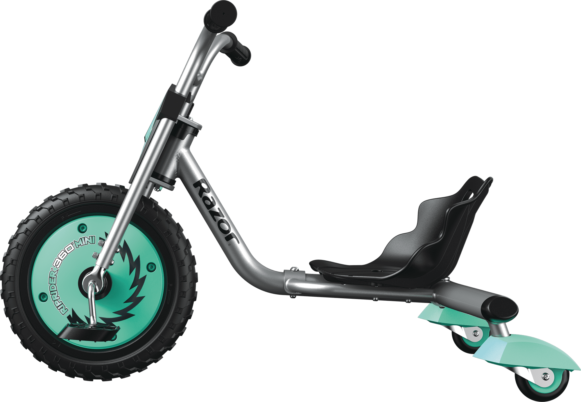 Razor RipRider 360 Mini - Teal, 360 Degrees Caster Tricycle, Dual