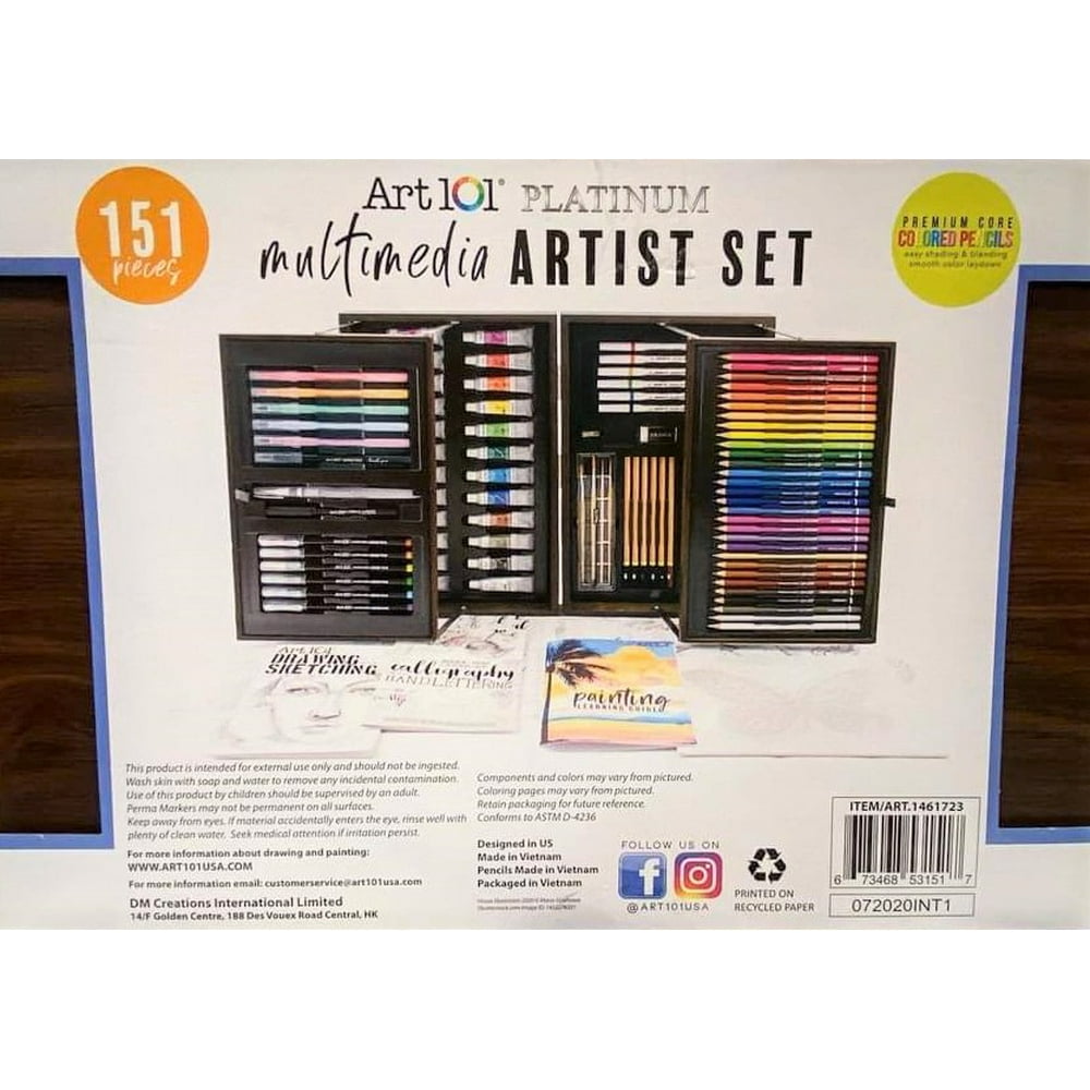 Art 101 Platinum 151 Piece Multimedia Artist Set