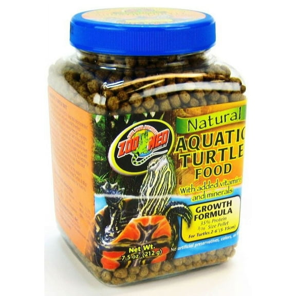 Zoo Med Natural Aquatic Turtle Food Growth Formula [Reptile Aquatic Turtle Food, Reptile Supplies] 90 oz (12 x 7.5 oz)