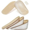 thumbnail image 1 of 2 Pairs Gel Height Increase Insole, Invisible Heel Lift Inserts, Elastic Shock Absorption Pads 3 Heights for Men, 1.5CM, 1 of 7