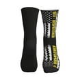 thumbnail image 2 of Athletic Socks 911 Dispatcher Thin Gold Line Flag Sport Running Calf Socks Crew Socks for Men Women, 2 of 7