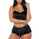 thumbnail image 1 of Pijama de 2 piezas para mujer, con estampado de mariposas, suave, Sexy, de terciopelo, ropa de dormir, lencería de encaje, Top plisado para mujer y pantalones cortos holgados xuanjing unisex, 1 of 2