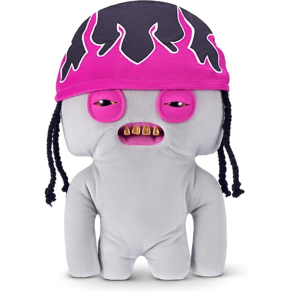 Fuggler Fugg Life 9 inch Plush Toy (Squidge Grey) by ZURU - Funny Ugly Monster Cuddly Toy with Human-Like Teeth