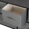 thumbnail image 3 of RTYJGD Rustic 5-Drawer Storage Chest, Foldable Drawer Organizer, Bedroom Living Room Cabinet,Black Grey, 3 of 9