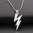thumbnail image 3 of 3 Piece Set The Flash Stainless Steel Lightning Bolt Necklace Pendant  J-333, 3 of 6