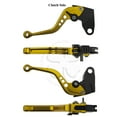 thumbnail image 3 of Gold CNC Shorty Brake Clutch Levers Kawasaki Ninja ZX 6R 10R Z750R Z1000 06-14, 3 of 5