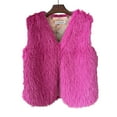 thumbnail image 2 of adviicd Fashion Women Faux Fur Vest Sleeveless Jacket Winter Warm Coats Outwear Comfy Soft Waistcoat (Hot Pink, S), 2 of 9