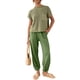 thumbnail image 2 of Lucakuins - Conjunto de pantalones para mujer, camiseta de manga corta con cuello redondo y pantalones largos, atuendo de verano Lucakuins moda, 2 of 9