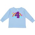 thumbnail image 3 of Inktastic 4th Birthday Rainbow Girls Long Sleeve Toddler T-Shirt, 3 of 5