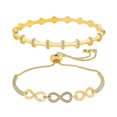 thumbnail image 1 of Conjunto de dos pulseras de Esclava Bañadas en oro amarillo JeenMata Pulseras apilables, 1 of 5