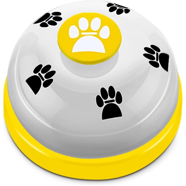 1 timbre amarillo para entrenamiento de mascotas, timbre para mascotas, timbre para perros, timbre para llamar, cachorro, gato, entrenamiento para ir al baño y dieta, comunicación con el timbre