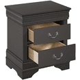 thumbnail image 6 of Renwick Modern 2-drawer Classic Side Table for Bedroom, Rustic Gray, 6 of 9