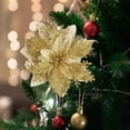 thumbnail image 5 of 10pc Artificial Christmas Tree Flower Clip On Decorations Plastic Holiday Ornaments for Festive Party Decor, 5 of 6