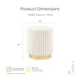 thumbnail image 3 of Furniture of America Vena Modern 16" Upholstered Round Stool, Beige and Gold, 3 of 8