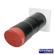 Timco - Timloc Aero Core Through-Wall Vent High Rise and Baffle - Terracotta - ACV7HRTE (Size 127 x 350 - 1 Each)