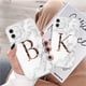 thumbnail image 2 of Funda de teléfono de moda con letra inicial AZ para iPhone 13 Pro Max 11 Pro Max 12 Pro Max 12 Mini 13MiniLuxury, funda suave con textura de mármol Deng Xun unisex, 2 of 2